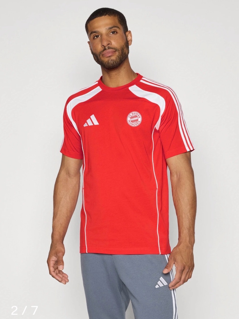 Adidas FC Bayern Munich Red White Training Soccer Jersey Men’s Medium NWT